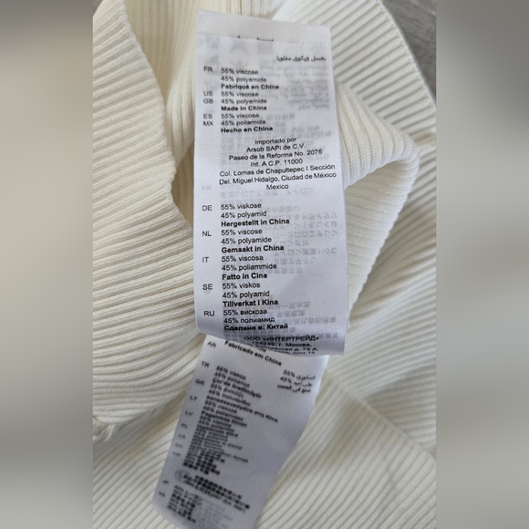 Sandro | Serena Ribbed Knit Top in White, size 2 - Picture 8 of 8